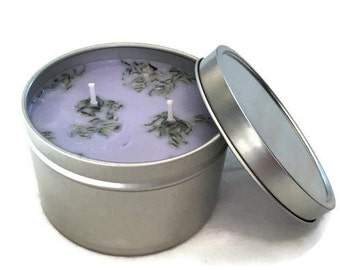 8 oz Lavender Scented Soy Candle Handmade - Lavender Candle - Stress Relief - Organic Candles - Vegan Candles - Scented Soy Candles