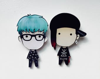 Big Bang K-Pop Pins | GDragon & T.O.P