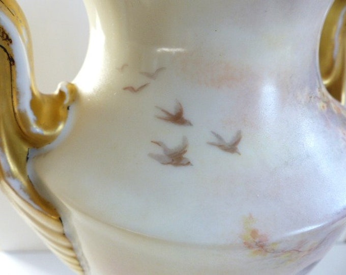 GRAND & RARE Pouyat Limoges Vase c. 1890-1932