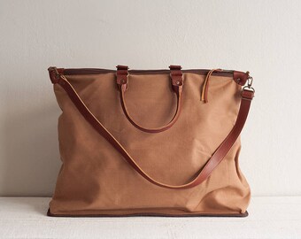 Canvas Bag, Handbag, Canvas Tote Bag Women, Leather Bag, Shoulder Bag, Canvas Travel Bag, Travel Tote Bag, Canvas Weekender, Canvas Handbag