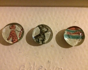 Magnets made from vintage children's books. One of a kind