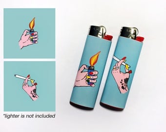 BEST BUDS! 2 Waterproof Vinyl Lighter Stickers For Standard BIC Lighter Size With Best Buds Weed Smoking Stoner Gifts