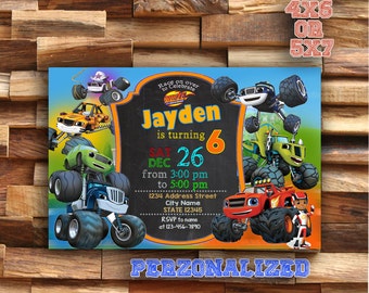 Blaze Invitation - Blaze and The Monster Machines Invitation - Blaze Birthday - Blaze Party - Blaze and The Monster - Blaze Invite - Blaze