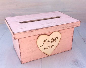 Wedding Card Box - Wedding Crate - Rustic Wedding Decor - Ceremony Decor - Personalized Wedding - Vintage Style Wedding - Program Holder -