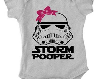 Star Wars Baby Onesie Storm Pooper Trooper Girl Shower Gift