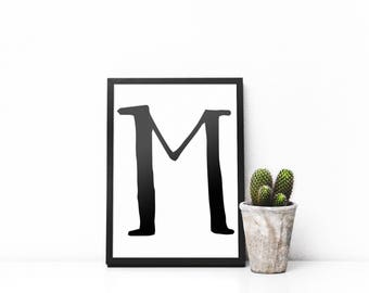 Letter m print | Etsy