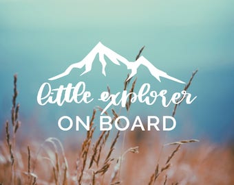 Decal Little EXPLORER ON BOARD Vinyl Decal, Car Window Decal, Baby on Board Decal, Adventure, Baby on Board, Car Decal, Baby Shower Gift