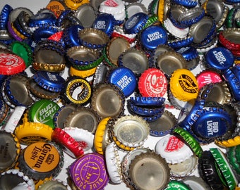 100 Various Used Undented Dented Bottle Caps Altered Art Art Supply Jewelry Making Metal Art