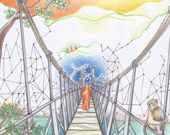 Rainbow bridge card | Etsy