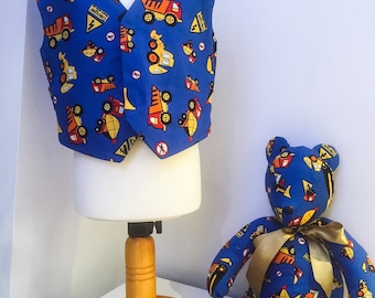 Matching Teddy Bear and Waistcoat for Boys - Made to Order