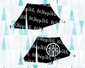 Tent SVG, Tent Monogram Frame SVG, Camping SVG, Camper Svg, Tent Vector, Summer Svg, Instant download, Eps - Dxf - Png - Svg
