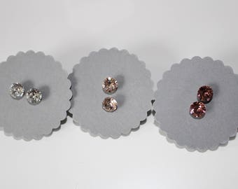 Earring size with Swarovski element white or rose jewellery earring modern filigree stainless steel earring