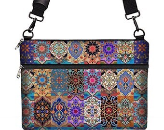 Boho Chic 13 inch Laptop Bag 13.3" MacBook Bag Laptop Tote Bag Computer Bag Padded Laptop Sleeve w/ Strap Colorful Bohemian Kilim Fabric MTO