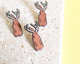 Jackalope pin - enamel pin - lapel pin - animal pin - rabbit pin - bear gift - enamel jewellery - animal gift - pin game - flair game