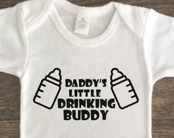 daddy's drinking buddy baby shirt