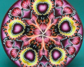 LARGE Polymer Clay Circle Kaleidoscope Cane (12ee)