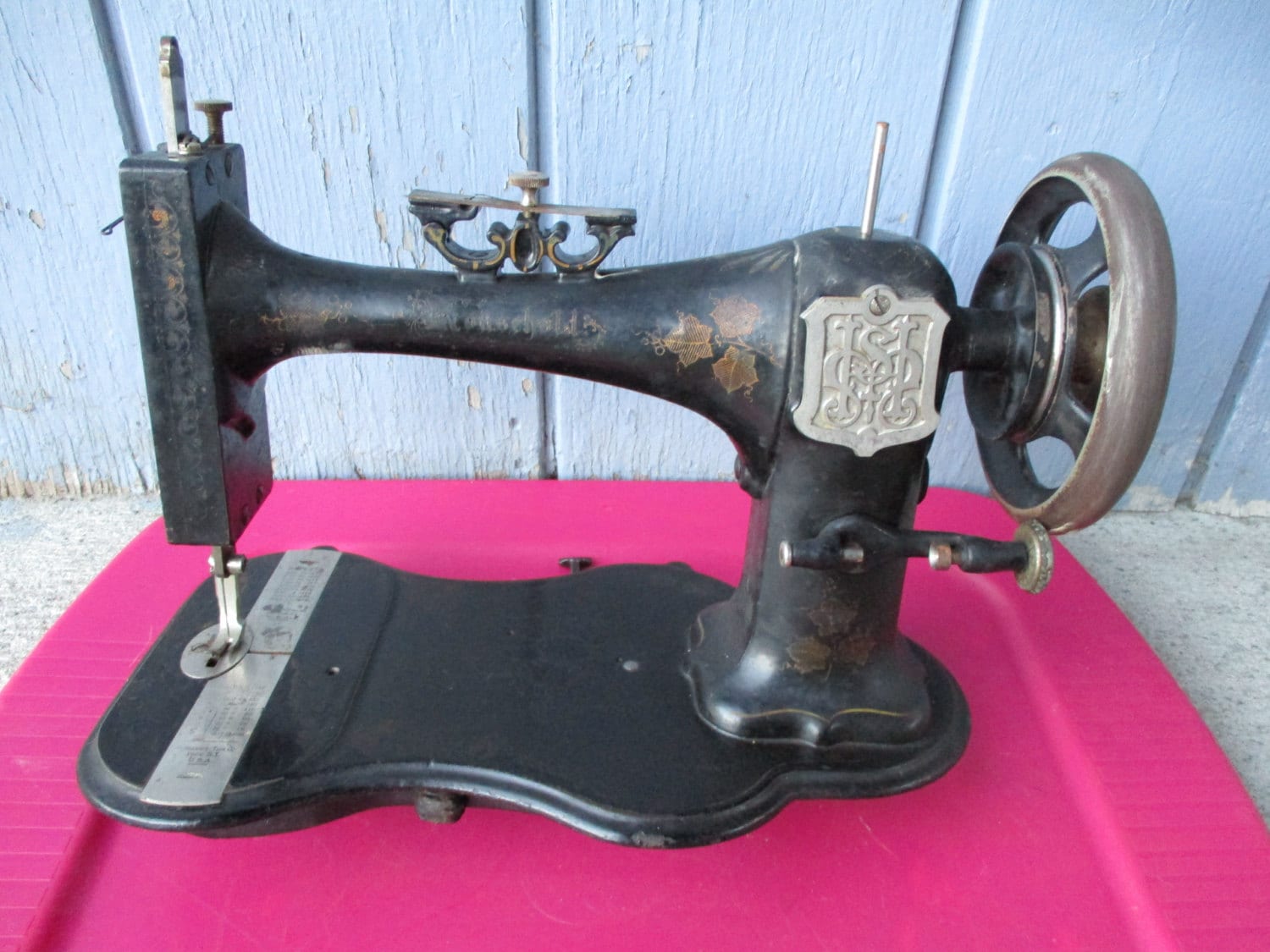 Antique HOUSEHOLD Treadle Sewing Machine by MyVintageDiscoveries