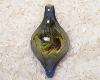 EMBLEM Lampworked Borosilicate Glass Pendant