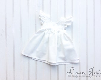 White Baby Dress, Baby Girls Dresses, Little Girls Dress, Dresses for Little Girls, Baby Girl Holiday Dress, White Girls Dress, Little Girls