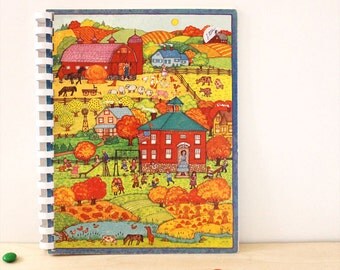 School Memories. 1970s elementary and pre-school document album and holder.