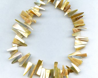 Natural Mother of Pearl Beads- Full Strand - Mother of Pearl Beads - 16 to 25mm