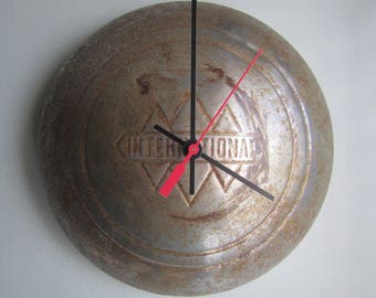 Vintage International Harvester Hubcap Clock no.2507