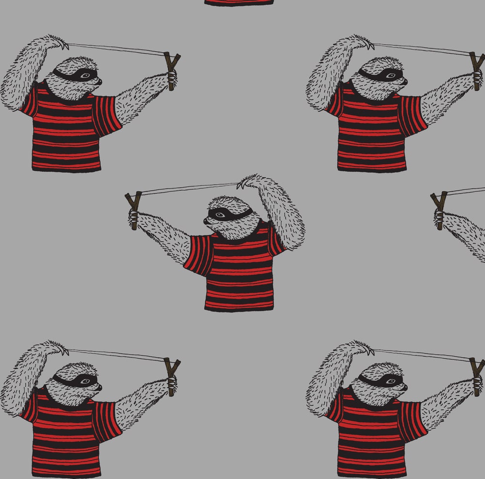 Sloth Fabric Sloth With Sling Shot By Bella Modiste