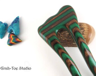 Hair Fork,Wood Hair Fork,Spectraply Wood Hairfork Mermaids Tail Grahtoe Hair Stick, Wood Hair Sticks,Gift for her,Hairforks,Man Bun