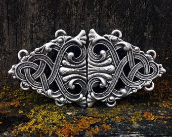 Rumpelstiltskin's Pewter Cloak Clasp | Medieval Jewelry | Cloak Clasp | SCA | Handcrafted Jewelry | by Treasure Cast Pewter