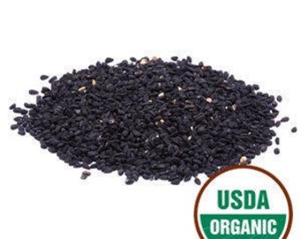 Nigella Black Cumin seed - USDA organic - by the ounce or sample - fennel flower - roman coriander Nigelia sativa - tincture hair skin face