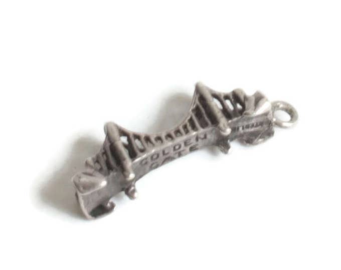 Sterling Silver Golden Gate Bridge Charm San Francisco California Souvenir Vintage