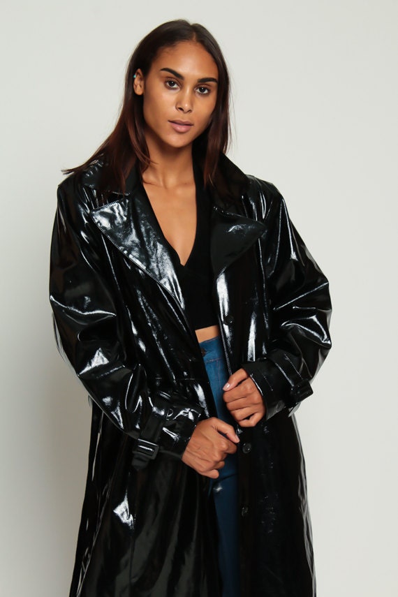 Plastic Trench Coat Tradingbasis Mens Black Trench Coat With Hood Tradingbasis