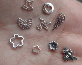 Sterling Silver Tiny Embellishments- You choose the quantity