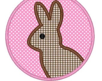 Easter Bunny Face Machine Embroidery Applique Design