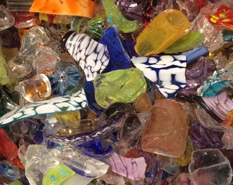 Hand Blown Glass Scrap Pieces 2 lbs. COE 96 - glass art - art glass studio - buy glass - glass blowing