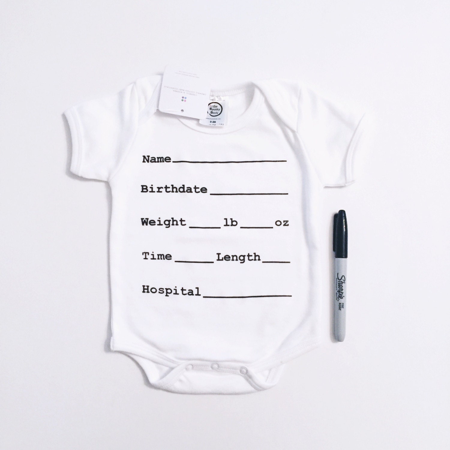 Newborn Hospital™ Organic Cotton Baby Bodysuit Unique