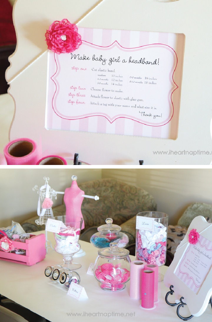 INSTANT DOWNLOAD Baby Shower Headbands for Baby