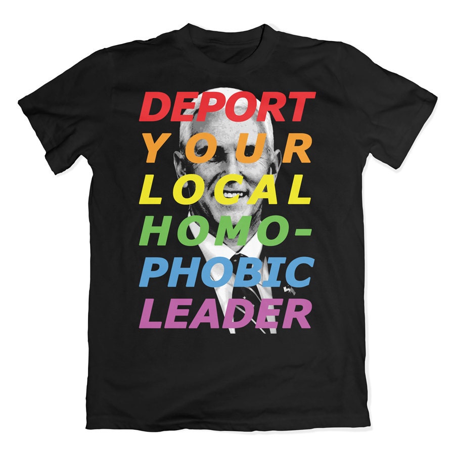 Anti Mike Pence T-Shirt. Deport your local homophobic leader tee. Anti ...