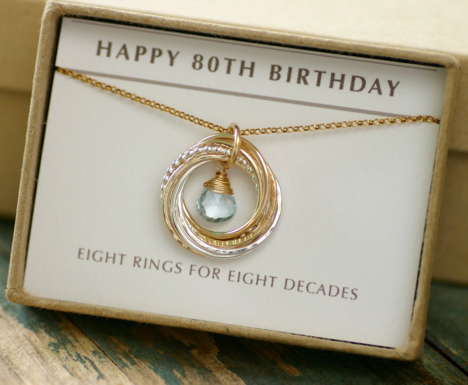 80th birthday gift for mother December birthstone jewelry for