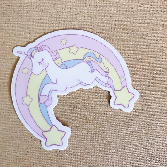 items similar to unicorn vinyl sticker on etsy