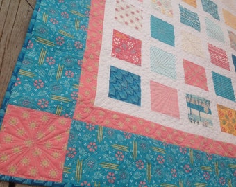 Simply BRIGHT SUN 54x60 quilt in pastel desert colors