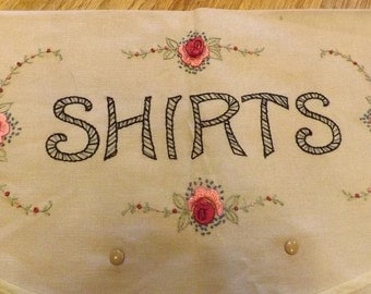 Hand Embroidered Shirt Travel Envelope