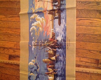 Vintage Bucilla Imported Tinted Tapestry Canvas 17" x 41"
