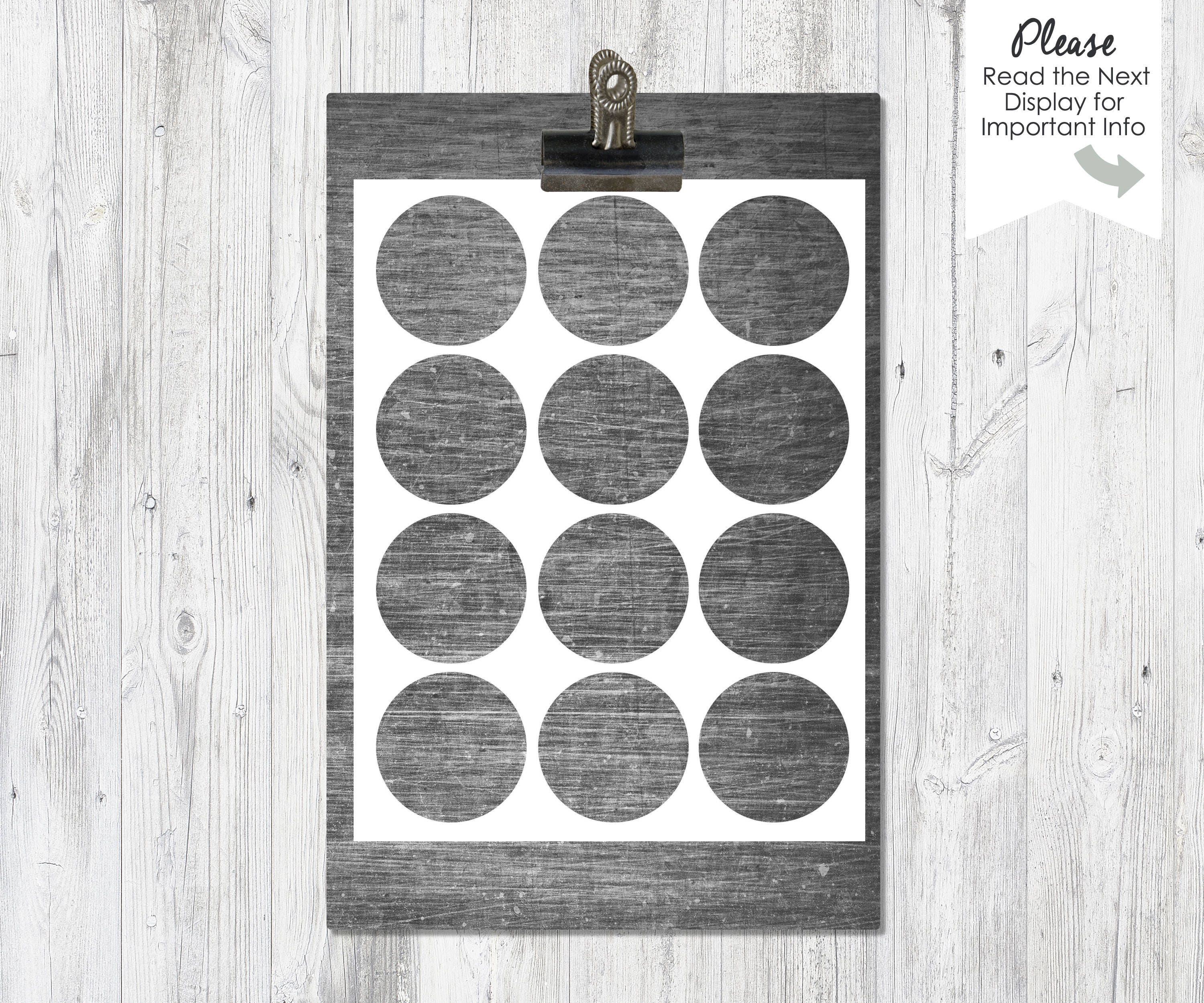 2.5 inch circles Template Collage Sheet PNG files