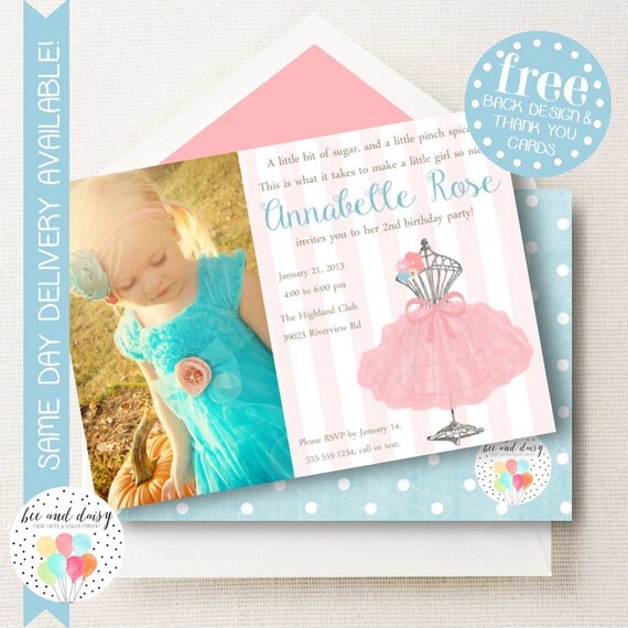 Ballerina Invitation, Ballerina Birthday Invitation, Ballerina Party, Girl First Birthday, Girl Birthday, Printable Ballerina Photo Invite Il_570xn