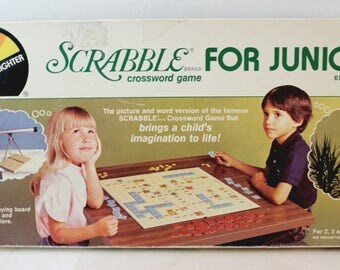 vintage scrabble for juniors crossword game