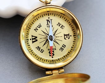 Personalized Engraved Compass, Working Compass, Fathers Day, Anniversary Gift, Christmas Gift, Groomsmen Gift, Valentines Day