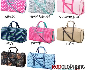 Monogram Duffle Bag, Personalized Duffel Bag, Overnight Tote Bag, Canvas Duffel Bag, Embroidered Duffle Bag, Monogram Carry On
