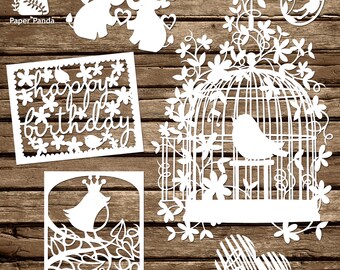 PAPER PANDA Papercut DIY Design Template - '12 Template Bumper Pack'