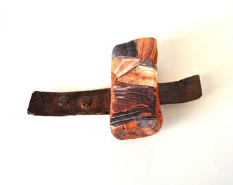 London Rocks - Bricolage - collage on stone